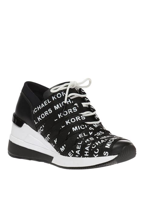 michael kors cydney logo webbed black sneaker|Michael Kors ladies sneakers.